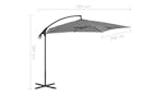 vidaXL 44879 Cantilever Umbrella With Steel Pole 250x250cm Anthracite vidaXL 44879 Cantilever Umbrella With Steel Pole 250x250cm Anthracite