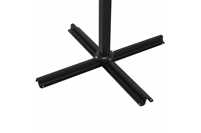 vidaXL 318429 Cantilever Umbrella With Wooden Pole 400x300cm Sand White vidaXL 318429 Cantilever Umbrella With Wooden Pole 400x300cm Sand White