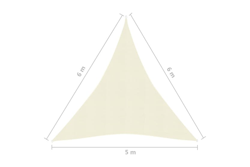 vidaXL 311208 Sunshade Sail 160 G/m² Cream 5x6x6 M Hdpe vidaXL 311208 Sunshade Sail 160 G/m² Cream 5x6x6 M Hdpe