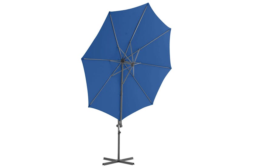 vidaXL 46999 Cantilever Umbrella With Steel Pole Azure Blue 300cm vidaXL 46999 Cantilever Umbrella With Steel Pole Azure Blue 300cm