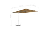 vidaXL 44627 Cantilever Umbrella With Steel Pole Taupe 250x250cm vidaXL 44627 Cantilever Umbrella With Steel Pole Taupe 250x250cm