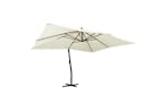 vidaXL 318429 Cantilever Umbrella With Wooden Pole 400x300cm Sand White vidaXL 318429 Cantilever Umbrella With Wooden Pole 400x300cm Sand White