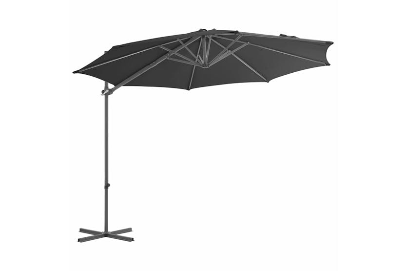 vidaXL 44630 Cantilever Umbrella With Steel Pole Anthracite 300cm vidaXL 44630 Cantilever Umbrella With Steel Pole Anthracite 300cm