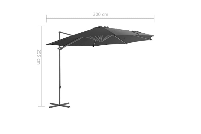 vidaXL 44630 Cantilever Umbrella With Steel Pole Anthracite 300cm vidaXL 44630 Cantilever Umbrella With Steel Pole Anthracite 300cm