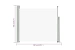 vidaXL 48371 Patio Retractable Side Awning 100x300cm Cream vidaXL 48371 Patio Retractable Side Awning 100x300cm Cream