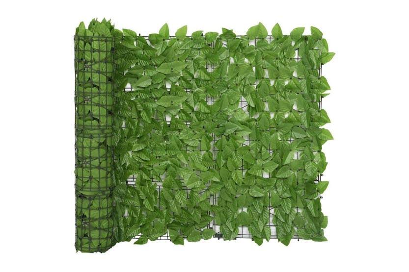 vidaXL 315500 Balcony Screen With Green Leaves 400x100cm vidaXL 315500 Balcony Screen With Green Leaves 400x100cm