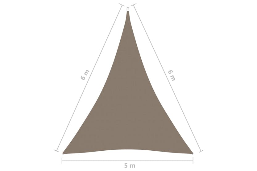 vidaXL 135456 Sunshade Sail Oxford Fabric Triangular 5x6x6 M Taupe vidaXL 135456 Sunshade Sail Oxford Fabric Triangular 5x6x6 M Taupe