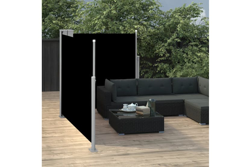 vidaXL 48448 Retractable Side Awning Black 120x600cm vidaXL 48448 Retractable Side Awning Black 120x600cm
