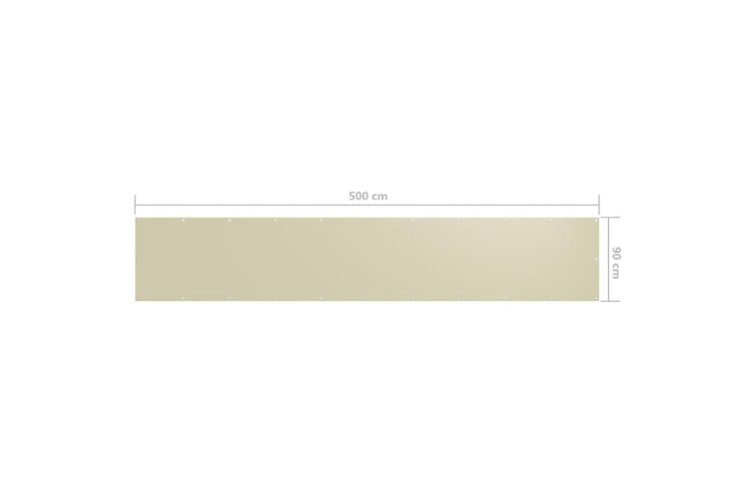 vidaXL 134954 Balcony Screen Cream 90x500cm Oxford Fabric vidaXL 134954 Balcony Screen Cream 90x500cm Oxford Fabric