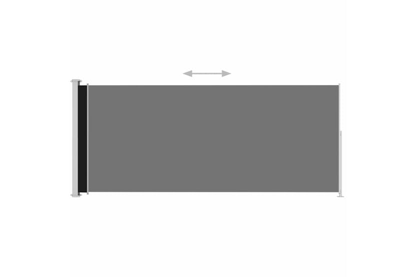 vidaXL 313417 Patio Retractable Side Awning 200x500cm Black vidaXL 313417 Patio Retractable Side Awning 200x500cm Black
