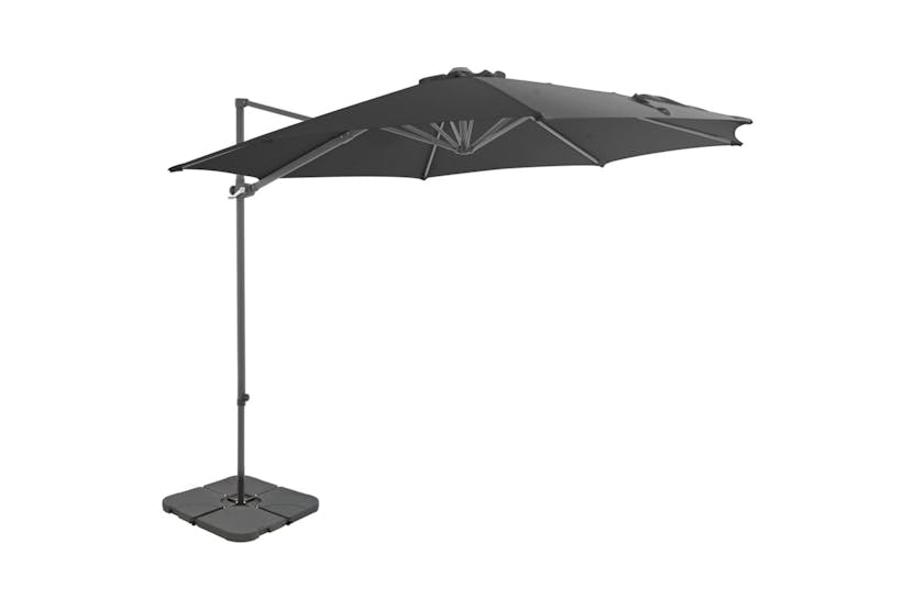 vidaXL 276341 Outdoor Umbrella With Portable Base Anthracite vidaXL 276341 Outdoor Umbrella With Portable Base Anthracite