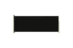 vidaXL 317868 Retractable Side Awning 117x300cm Black vidaXL 317868 Retractable Side Awning 117x300cm Black
