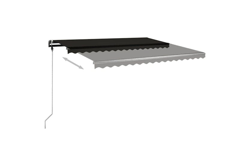 vidaXL 3070219 Manual Retractable Awning With Posts 4x3.5 M Anthracite vidaXL 3070219 Manual Retractable Awning With Posts 4x3.5 M Anthracite
