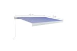 vidaXL 3052677 Manual Cassette Awning 450x300cm Blue And White vidaXL 3052677 Manual Cassette Awning 450x300cm Blue And White