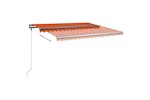 vidaXL 3070220 Manual Retractable Awning With Posts 4x3.5 M Orange And Brown vidaXL 3070220 Manual Retractable Awning With Posts 4x3.5 M Orange And Brown