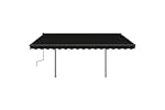 vidaXL 3070219 Manual Retractable Awning With Posts 4x3.5 M Anthracite vidaXL 3070219 Manual Retractable Awning With Posts 4x3.5 M Anthracite