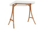 vidaXL 313937 Swing Frame With Cream Roof Solid Bent Wood With Teak Finish vidaXL 313937 Swing Frame With Cream Roof Solid Bent Wood With Teak Finish