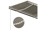 vidaXL 3070222 Manual Retractable Awning With Led 4x3.5 M Cream vidaXL 3070222 Manual Retractable Awning With Led 4x3.5 M Cream