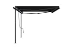 vidaXL 3070259 Manual Retractable Awning With Posts 5x3.5 M Anthracite vidaXL 3070259 Manual Retractable Awning With Posts 5x3.5 M Anthracite