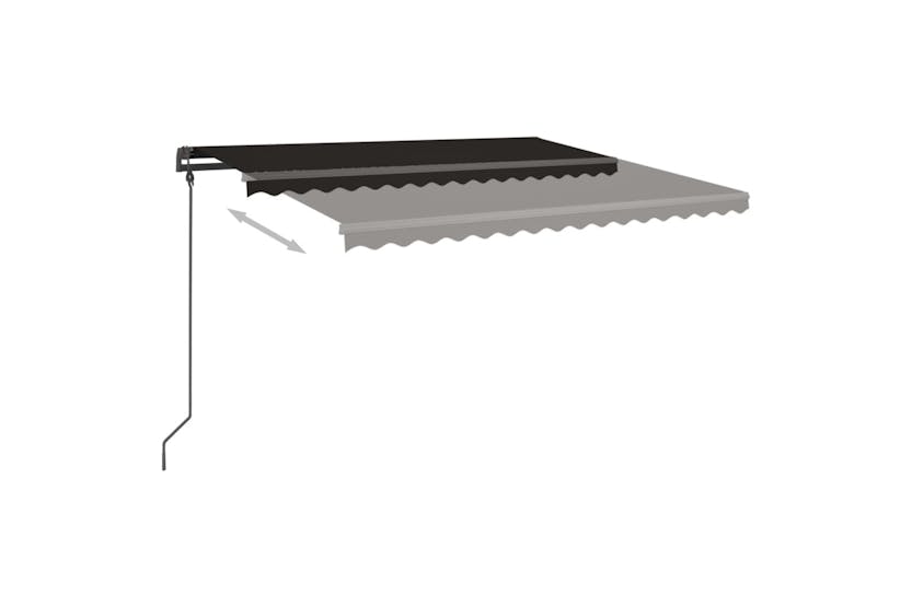 vidaXL 3070259 Manual Retractable Awning With Posts 5x3.5 M Anthracite vidaXL 3070259 Manual Retractable Awning With Posts 5x3.5 M Anthracite