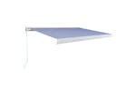 vidaXL 3052677 Manual Cassette Awning 450x300cm Blue And White vidaXL 3052677 Manual Cassette Awning 450x300cm Blue And White