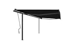 vidaXL 3070219 Manual Retractable Awning With Posts 4x3.5 M Anthracite vidaXL 3070219 Manual Retractable Awning With Posts 4x3.5 M Anthracite