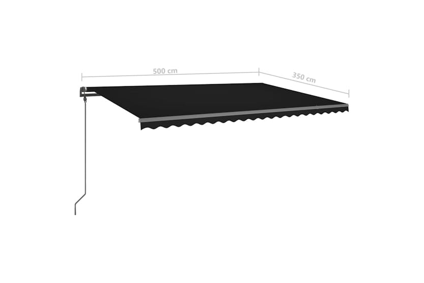 vidaXL 3070259 Manual Retractable Awning With Posts 5x3.5 M Anthracite vidaXL 3070259 Manual Retractable Awning With Posts 5x3.5 M Anthracite