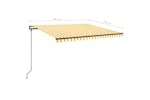 vidaXL 3070218 Manual Retractable Awning With Posts 4x3.5 M Yellow And White vidaXL 3070218 Manual Retractable Awning With Posts 4x3.5 M Yellow And White
