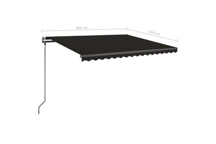 vidaXL 3070219 Manual Retractable Awning With Posts 4x3.5 M Anthracite vidaXL 3070219 Manual Retractable Awning With Posts 4x3.5 M Anthracite
