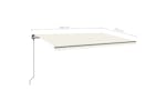 vidaXL 3070257 Manual Retractable Awning With Posts 5x3.5 M Cream vidaXL 3070257 Manual Retractable Awning With Posts 5x3.5 M Cream