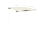 vidaXL 3070217 Manual Retractable Awning With Posts 4x3.5 M Cream vidaXL 3070217 Manual Retractable Awning With Posts 4x3.5 M Cream