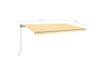 vidaXL 3070258 Manual Retractable Awning With Posts 5x3.5 M Yellow And White vidaXL 3070258 Manual Retractable Awning With Posts 5x3.5 M Yellow And White