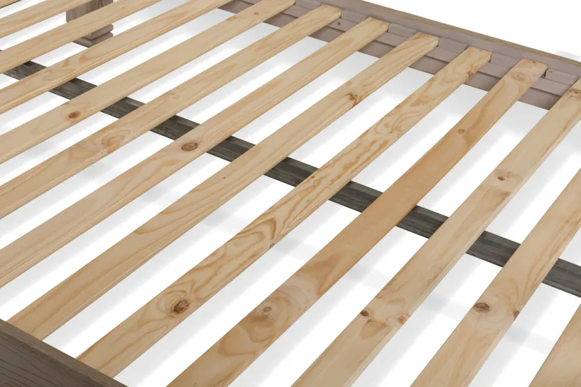 Lancaster Bed Frame | Double | 4ft6 | Aged Grey/Oak Lancaster Bed Frame | Double | 4ft6 | Aged Grey/Oak