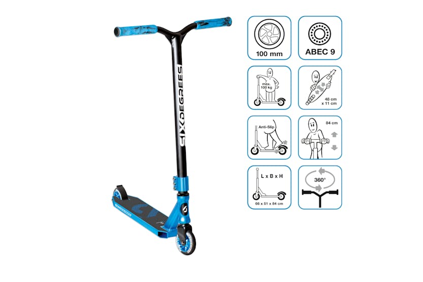 Six Degrees 536 Stuntscooter | 100 mm | Blue Six Degrees 536 Stuntscooter | 100 mm | Blue