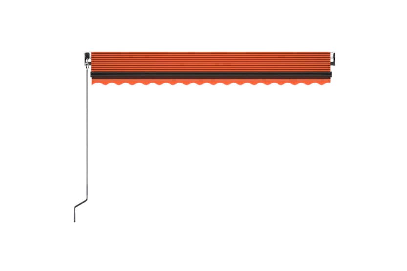 vidaXL 3069180 Manual Retractable Awning 400x350cm Orange And Brown vidaXL 3069180 Manual Retractable Awning 400x350cm Orange And Brown
