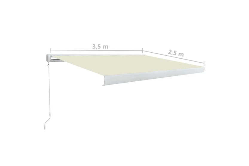 vidaXL 3052672 Manual Cassette Awning 350x250cm Cream vidaXL 3052672 Manual Cassette Awning 350x250cm Cream