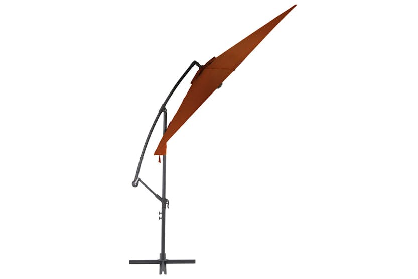 vidaXL 313755 Cantilever Umbrella With Aluminium Pole Terracotta 300cm vidaXL 313755 Cantilever Umbrella With Aluminium Pole Terracotta 300cm