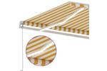 vidaXL 3069683 Manual Retractable Awning With Led 600x350cm Yellow And White vidaXL 3069683 Manual Retractable Awning With Led 600x350cm Yellow And White