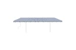 vidaXL 3070081 Manual Retractable Awning With Led 6x3.5 M Blue And White vidaXL 3070081 Manual Retractable Awning With Led 6x3.5 M Blue And White