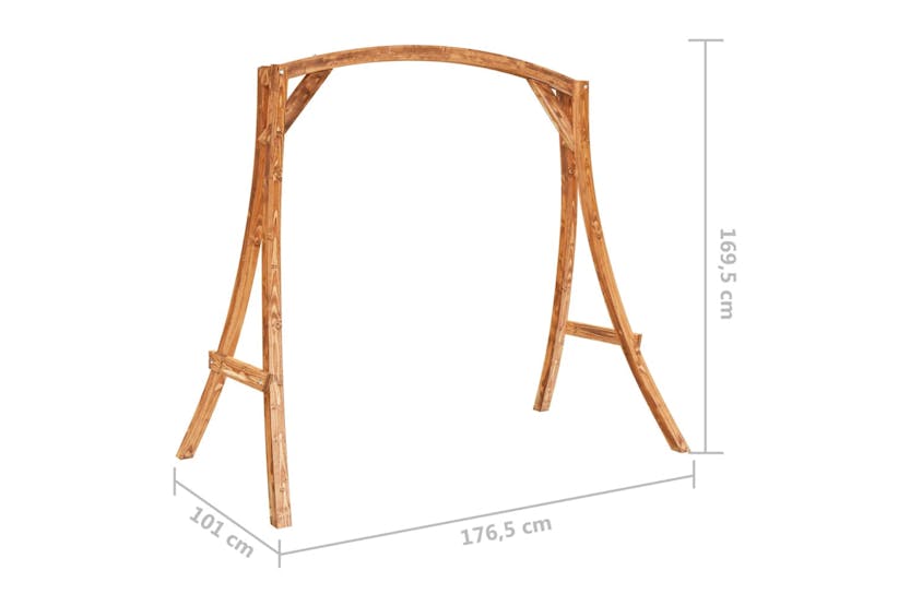 vidaXL 313934 Swing Frame Solid Bent Wood With Teak Finish vidaXL 313934 Swing Frame Solid Bent Wood With Teak Finish