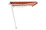 vidaXL 3069685 Manual Retractable Awning With Led 600x350cm Orange And Brown vidaXL 3069685 Manual Retractable Awning With Led 600x350cm Orange And Brown
