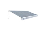 vidaXL 42154 Folding Awning Manual-operated 500cm Blue And White vidaXL 42154 Folding Awning Manual-operated 500cm Blue And White