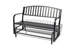 vidaXL Swing Bench Black Steel vidaXL Swing Bench Black Steel