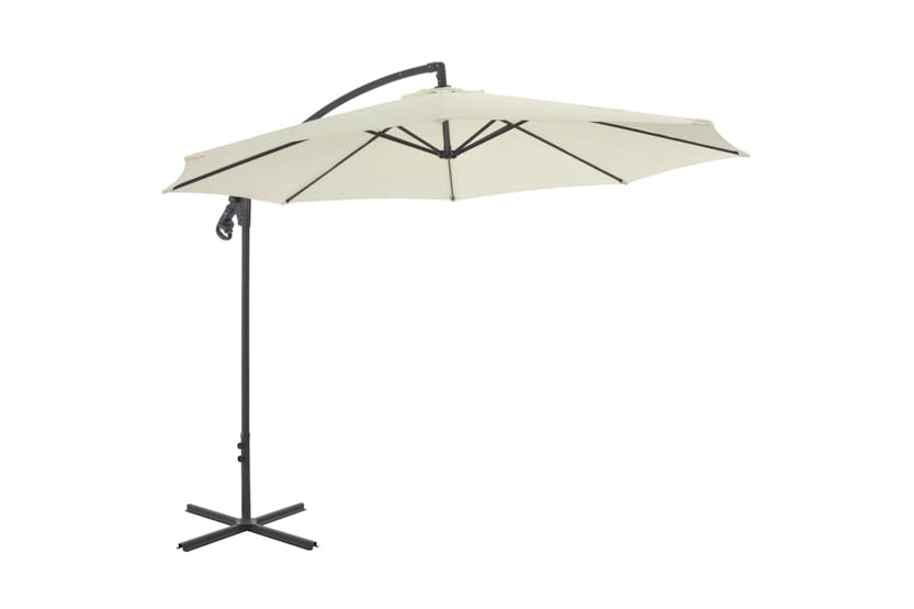 vidaXL 44874 Cantilever Umbrella With Steel Pole 300cm Sand vidaXL 44874 Cantilever Umbrella With Steel Pole 300cm Sand