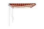 vidaXL 3070085 Manual Retractable Awning With Led 6x3.5 M Orange And Brown vidaXL 3070085 Manual Retractable Awning With Led 6x3.5 M Orange And Brown