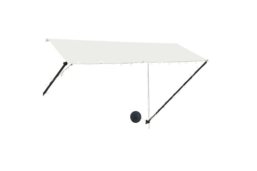 vidaXL 145925 Retractable Awning With Led 300x150cm Cream vidaXL 145925 Retractable Awning With Led 300x150cm Cream