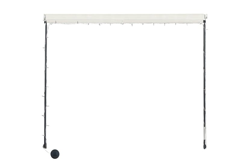 vidaXL 145925 Retractable Awning With Led 300x150cm Cream vidaXL 145925 Retractable Awning With Led 300x150cm Cream