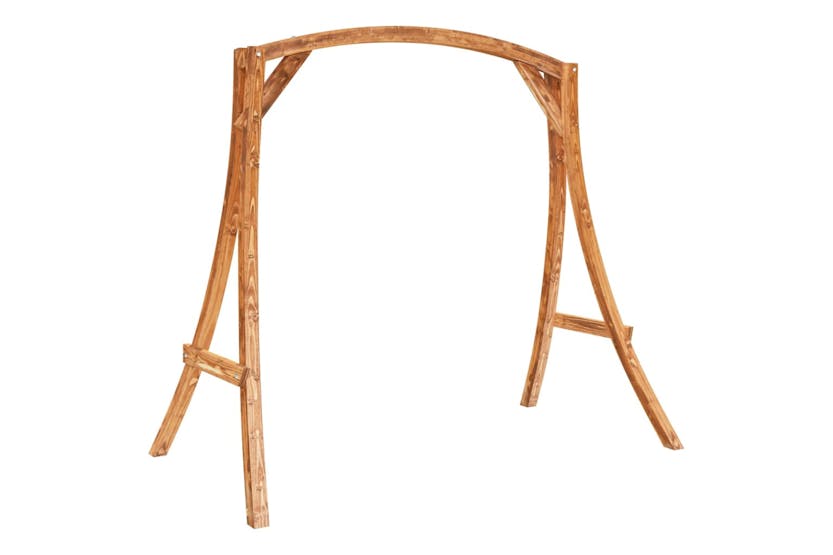 vidaXL 313934 Swing Frame Solid Bent Wood With Teak Finish vidaXL 313934 Swing Frame Solid Bent Wood With Teak Finish