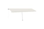 vidaXL 3069682 Manual Retractable Awning With Led 600x350cm Cream vidaXL 3069682 Manual Retractable Awning With Led 600x350cm Cream
