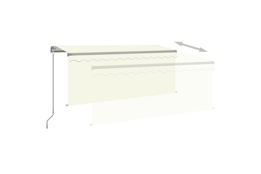 vidaXL 3069377 Manual Retractable Awning With Blind 3x2.5m Cream vidaXL 3069377 Manual Retractable Awning With Blind 3x2.5m Cream